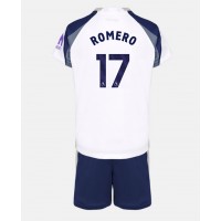 Otroški Nogometni dresi Tottenham Hotspur Cristian Romero #17 Domači 2025-26 Kratek Rokav (+ Kratke hlače)